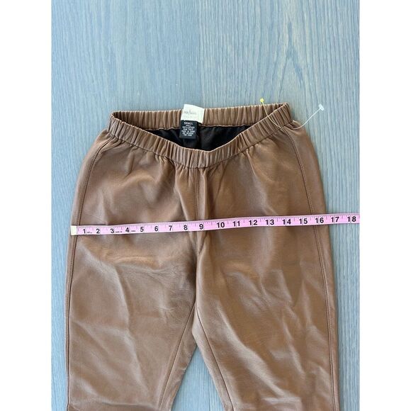 Neiman‎ Marcus Exclusive 100% Genuine Leather Brown Pants Leggings Small - Picture 6 of 7